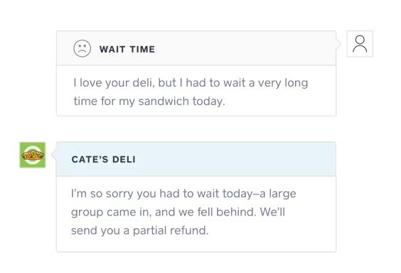 screenshot of Square Feedback